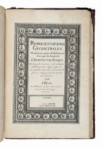 ABRAHAM BOSSE : Trait des manieres de dessiner les o'rdres de l'architecture antique en toutes leurs parties...  - Asta Libri, autografi e manoscritti - Associazione Nazionale - Case d'Asta italiane