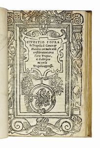 BARTOLOMEO CAVALCANTI - Giuditio sopra la Tragedia di Canace & Macareo con molte utili considerationi circa l'arte tragica...