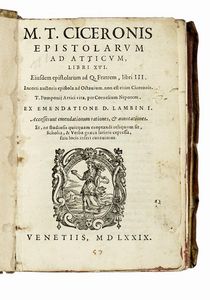 MARCUS TULLIUS CICERO - Epistolarum ad Atticum, libri XVI...