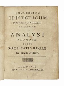 JOHN COLLINS - Commercium epistolicum...