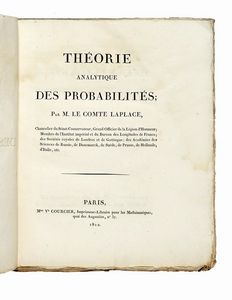 PIERRE SIMON LAPLACE (DE) - Theorie analytique des probabilits...