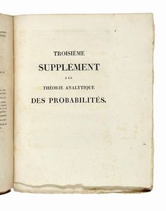 PIERRE SIMON LAPLACE (DE) : Theorie analytique des probabilits...  - Asta Libri, autografi e manoscritti - Associazione Nazionale - Case d'Asta italiane