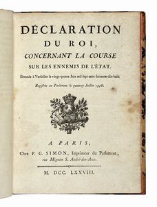 LUIGI XVI LUIGI XVI DI FRANCIA : Trait d'amiti et de commerce, conclu entre les Roi et les tats-Unis de l'Amrique septentrionale, le 6 Fvrier 1778.  - Asta Libri, autografi e manoscritti - Associazione Nazionale - Case d'Asta italiane