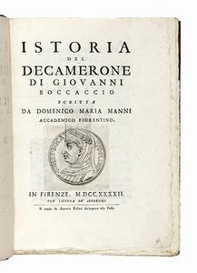 DOMENICO MARIA MANNI - Istoria del Decamerone.