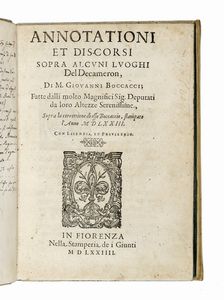 LEONARDO SALVIATI : Degli avvertimenti della lingua sopra'l Decamerone [...]. Diviso in tre libri...  - Asta Libri, autografi e manoscritti - Associazione Nazionale - Case d'Asta italiane