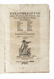 JOHANNES SARTORIUS : Paraphrases in omnes Prophetas...  - Asta Libri, autografi e manoscritti - Associazione Nazionale - Case d'Asta italiane