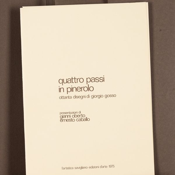 Giorgio Gosso : Quattro passi in Pinerolo  - Asta Arte Moderna e Contemporanea - Associazione Nazionale - Case d'Asta italiane