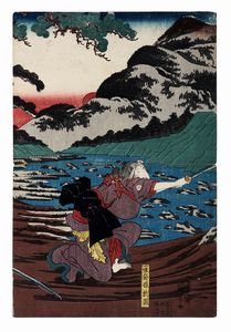 UTAGAWA (ICHIY?SAI) KUNIYOSHI - (Musume) Osono figlia di Ichimisai, da La storia di Shiraishi.