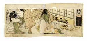 KITAGAWA UTAMARO - Due tavole affini a Hobashiragan.