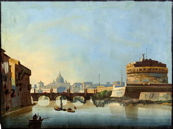 Ippolito Caffi : Roma.  - Asta Arte Antica, Orientale, Moderna e Contemporanea [parte II] - Associazione Nazionale - Case d'Asta italiane