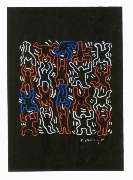 Keith Haring : Untitled.  - Asta Arte Antica, Orientale, Moderna e Contemporanea [parte II] - Associazione Nazionale - Case d'Asta italiane