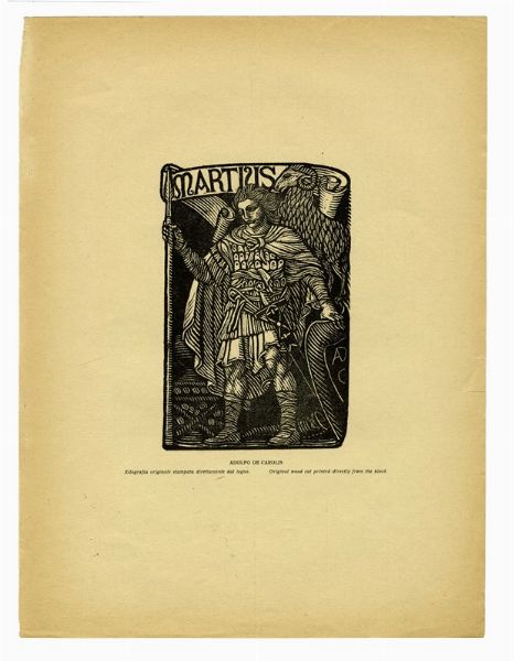 ADOLFO DE CAROLIS : Lotto composto di 5 incisioni.  - Asta Arte Antica, Orientale, Moderna e Contemporanea [parte II] - Associazione Nazionale - Case d'Asta italiane