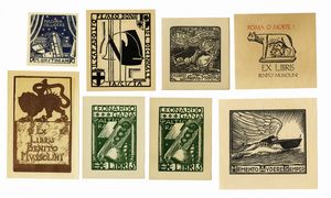 Giacomo Balla : Lotto composto di 41 ex libris.  - Asta Arte Antica, Orientale, Moderna e Contemporanea [parte II] - Associazione Nazionale - Case d'Asta italiane