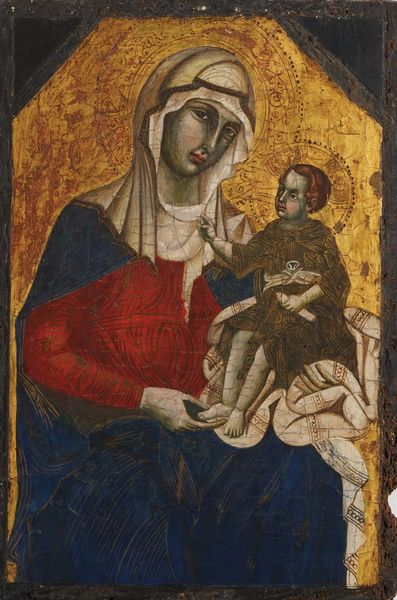 Nei modi della pittura toscana del XIV secolo Madonna con Bambino  - Asta Dipinti Antichi - Associazione Nazionale - Case d'Asta italiane