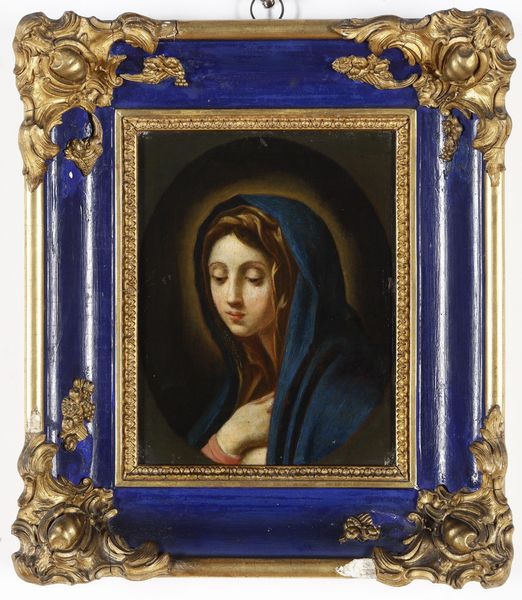 Carlo Dolci, copia da : Vergine orante  - Asta Dipinti Antichi - Associazione Nazionale - Case d'Asta italiane