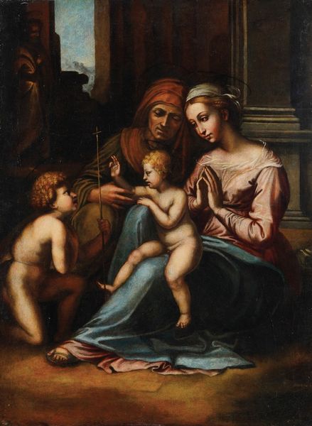 Raffaello Sanzio, copia da : Madonna del Divino Amore  - Asta Dipinti Antichi - Associazione Nazionale - Case d'Asta italiane