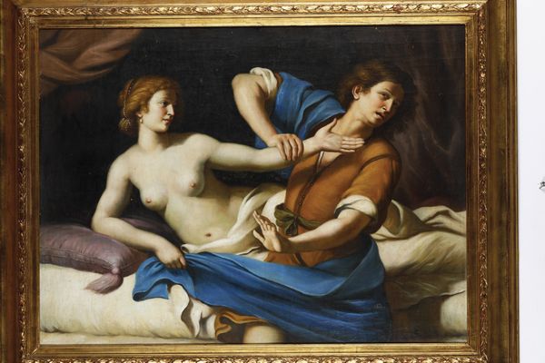 Giovanni Francesco Barbieri detto il Guercino, copia da : Giuseppe e la moglie di Putifarre  - Asta Dipinti Antichi - Associazione Nazionale - Case d'Asta italiane