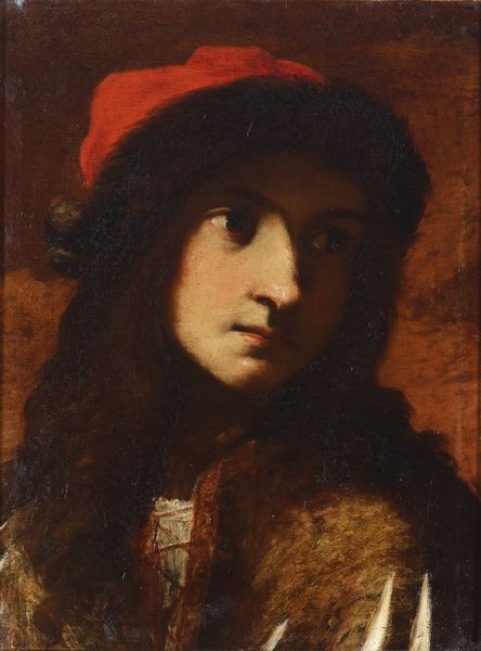 Francesco Maffei, Attribuito a : Ritratto di ragazzo con berretto rosso  - Asta Dipinti Antichi - Associazione Nazionale - Case d'Asta italiane