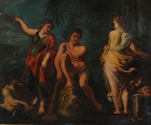 Annibale Carracci, copia da - Ercole al bivio