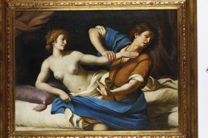 Giovanni Francesco Barbieri detto il Guercino, copia da : Giuseppe e la moglie di Putifarre  - Asta Dipinti Antichi - Associazione Nazionale - Case d'Asta italiane