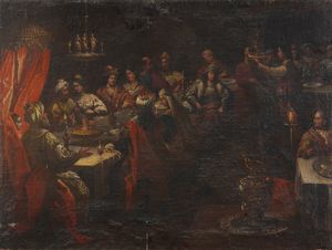 Frans Francken II, copia da - Banchetto di Baldassarre