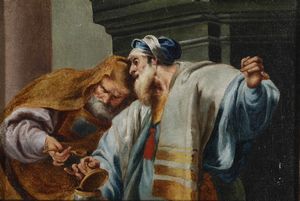 Giovan Battista Pittoni, Scuola di : Sacrificio di Polissena (particolare)  - Asta Dipinti Antichi - Associazione Nazionale - Case d'Asta italiane