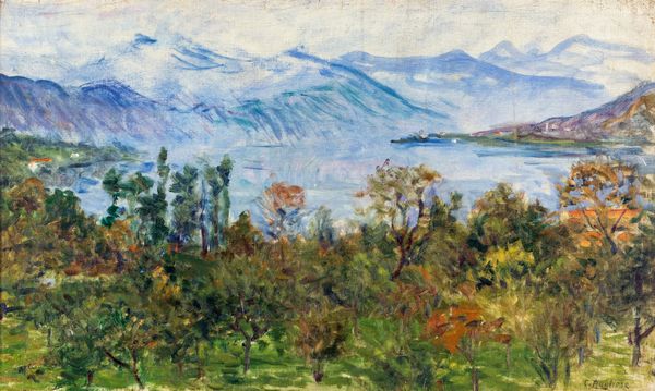 Clemente Levi Pugliese : Paesaggio, Lago d'Orta  - Asta Dipinti del XIX e XX Secolo - Associazione Nazionale - Case d'Asta italiane