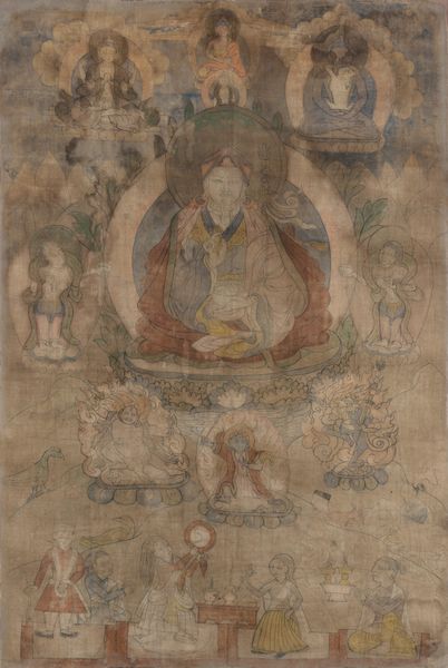 Thangka su seta raffigurante figura di Lama centrale e altre divinit, Tibet, XVIII secolo  - Asta Arte Orientale - Associazione Nazionale - Case d'Asta italiane