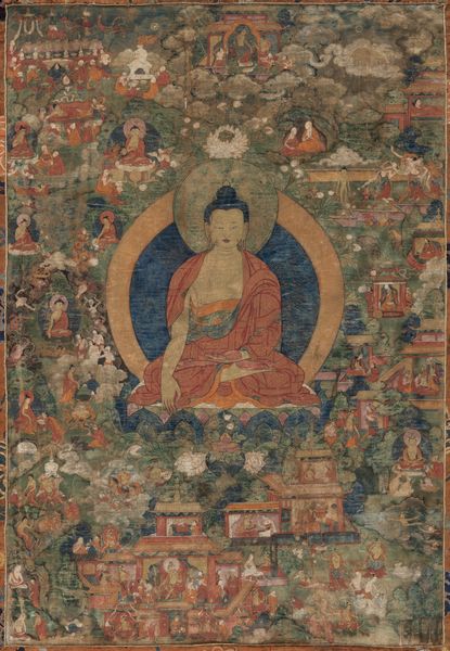 Thangka in seta con figura di Buddha Sakyamuni e altre divinit, Tibet, XVIII secolo  - Asta Arte Orientale - Associazione Nazionale - Case d'Asta italiane