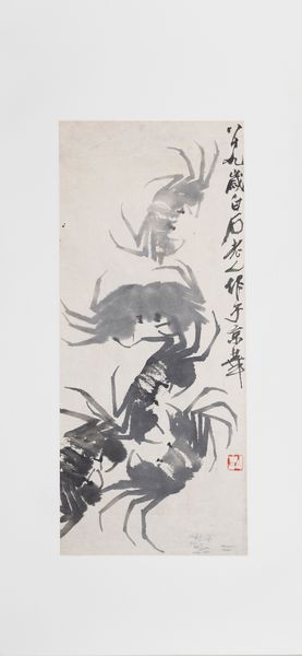 Scroll su carta titolato 'Granchi', Qi Baishi, inchiostro su carta, iscritto e firmato con un sigillo dell'artista, Cina, XX secolo  - Asta Arte Orientale - Associazione Nazionale - Case d'Asta italiane