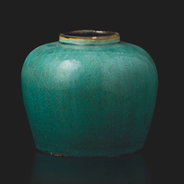 Ginger Jar in porcellana monocroma turchese, Cina, Dinastia Qing, XIX secolo  - Asta Arte Orientale - Associazione Nazionale - Case d'Asta italiane