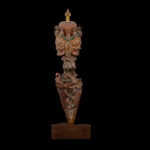 Purba in legno, Tibet, XIX secolo  - Asta Arte Orientale - Associazione Nazionale - Case d'Asta italiane