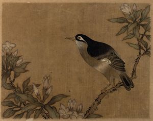 Album con inscrizione Jiang Tingxi - Il libro a colori di fiori ed uccelli contenente 12 tempere su seta, Cina, riproduzioni degli inizi del XIX secolo  - Asta Arte Orientale - Associazione Nazionale - Case d'Asta italiane