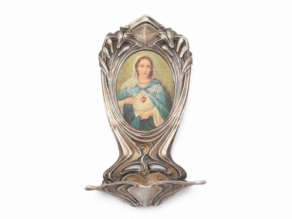 Acquasantiera Art Nouveau in argento  - Asta Una casa fiorentina - Associazione Nazionale - Case d'Asta italiane