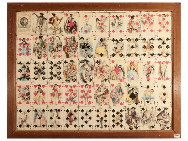 Mazzo di carte da gioco erotiche, Memoire de Casanova  - Asta Una casa fiorentina - Associazione Nazionale - Case d'Asta italiane