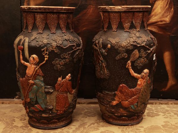 Coppia di vasi in terracotta smaltata  - Asta Una casa fiorentina - Associazione Nazionale - Case d'Asta italiane