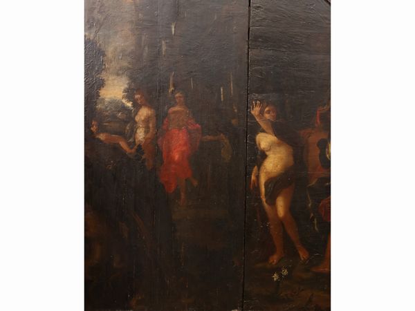 Scuola veneta del XVII secolo : Clavicembalo, Toscana, prima met del XVII secolo  - Asta Una casa fiorentina - Associazione Nazionale - Case d'Asta italiane