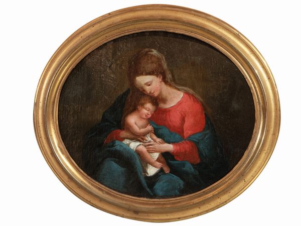 Da Giovanni Battista Salvi, detto Il Sassoferrato, Madonna con Bambino  - Asta Una casa fiorentina - Associazione Nazionale - Case d'Asta italiane