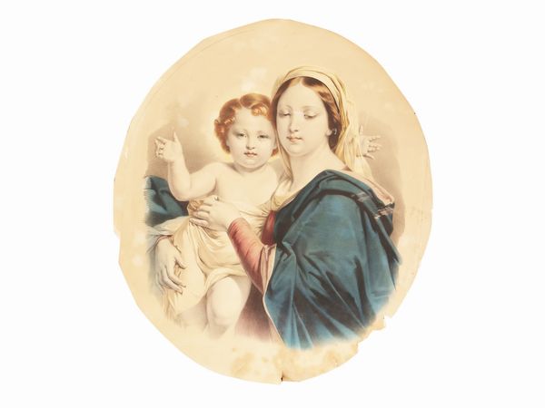 Da Ingres, Madonna con Bambino  - Asta Una casa fiorentina - Associazione Nazionale - Case d'Asta italiane