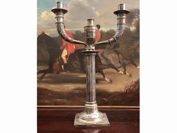 Candelabro in argento  - Asta Una casa fiorentina - Associazione Nazionale - Case d'Asta italiane