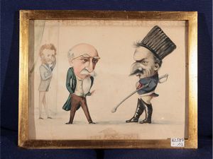 ETTORE XIMENES : Serie di sette caricature  - Asta Una casa fiorentina - Associazione Nazionale - Case d'Asta italiane