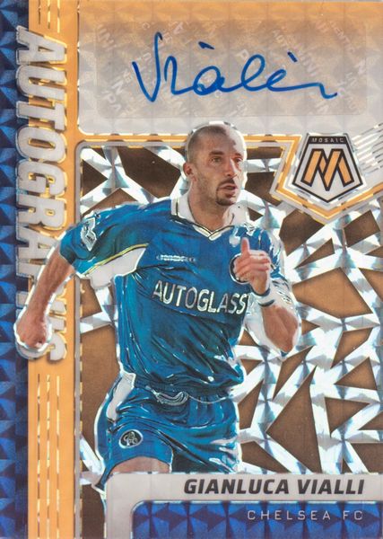 Gianluca Vialli  Card autografata - Chelsea  Panini  Mosaic  - Asta Pop Culture / Memorabilia e Card - Associazione Nazionale - Case d'Asta italiane