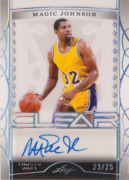 Magic Johnson  Card autografata  Leaf  Tiratura di 25 esemplari  - Asta Pop Culture / Memorabilia e Card - Associazione Nazionale - Case d'Asta italiane