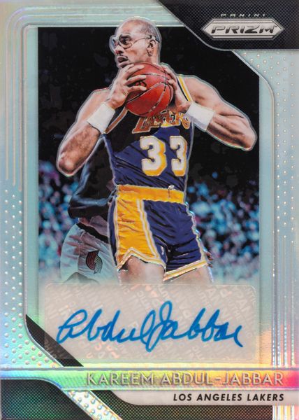 Kareem Abdul-Jabbar - Card autografata  Panini Prizm  - Asta Pop Culture / Memorabilia e Card - Associazione Nazionale - Case d'Asta italiane