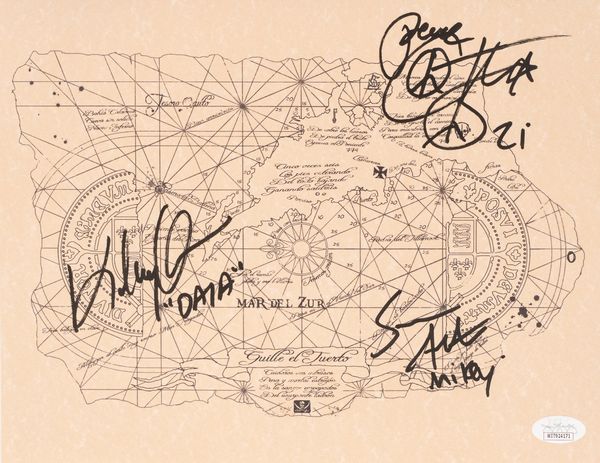 Goonies  Mappa autografata da Corey Feldman, Johnathan KeQuan, Sean Astin  Cert. JSA  - Asta Pop Culture / Memorabilia e Card - Associazione Nazionale - Case d'Asta italiane