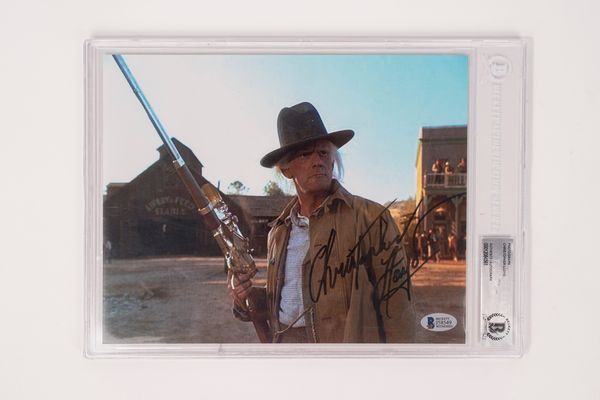 Christopher Lloyd  Ritorno al futuro  Foto autografata  21,5x 20 cm (8x10 inch)  - Cert. Beckett  - Asta Pop Culture / Memorabilia e Card - Associazione Nazionale - Case d'Asta italiane