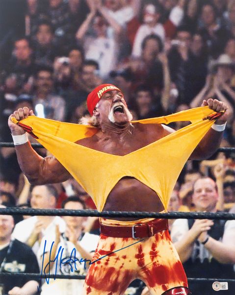 Hulk Hogan  Poster autografato  41x51 cm (16x20 inch) -  Cert. Beckett  - Asta Pop Culture / Memorabilia e Card - Associazione Nazionale - Case d'Asta italiane