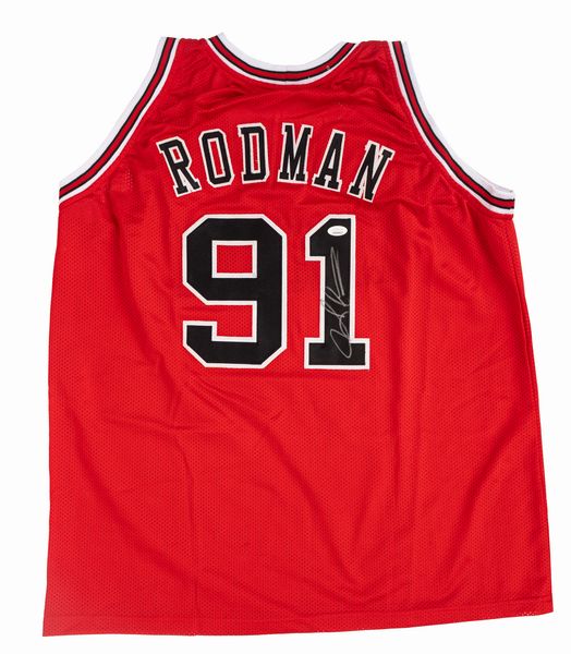 Dennis Rodman  Maglia autografata  Chicago Bulls  Cert. JSA  - Asta Pop Culture / Memorabilia e Card - Associazione Nazionale - Case d'Asta italiane