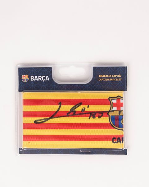 Leo Messi  Fascia da capitano autografata  Barcellona  - Asta Pop Culture / Memorabilia e Card - Associazione Nazionale - Case d'Asta italiane