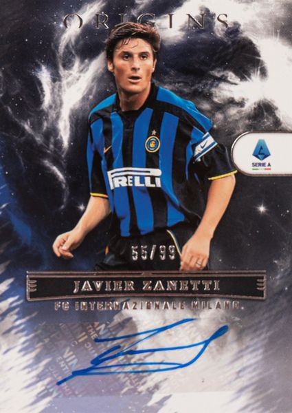 Javier Zanetti  Card autografata - Inter  Panini Origins  - Asta Pop Culture / Memorabilia e Card - Associazione Nazionale - Case d'Asta italiane